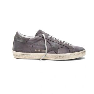 Golden Goose Satin Superstar Sneakers In Grey Satin. Size 38